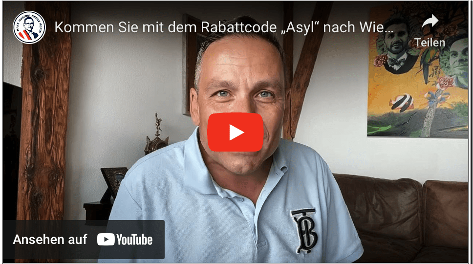 Kommen Sie mit dem Rabattcode „Asyl“ nach Wien! Es locken 4.600 Euro arbeitsloses Einkommen!
