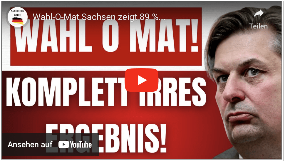 Wahl-O-Mat Sachsen zeigt 89 %…….