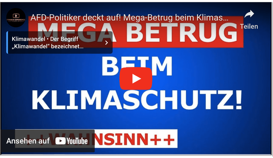 AFD-Politiker deckt auf! Mega-Betrug beim Klimaschutz!
