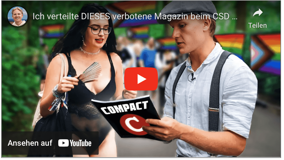 Ich verteilte DIESES verbotene Magazin beim CSD!