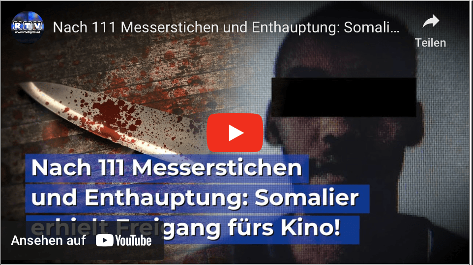 Nach 111 Messerstichen und Enthauptung: Somalier erhielt Freigang fürs Kino!