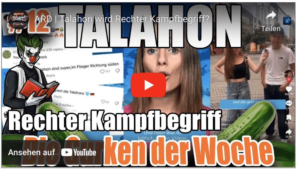 ARD | Talahon wird Rechter Kampfbegriff?