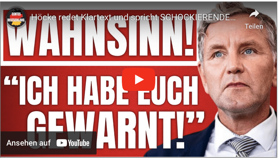 Höcke redet Klartext und spricht SCHOCKIERENDE Warnung für Deutschland aus!