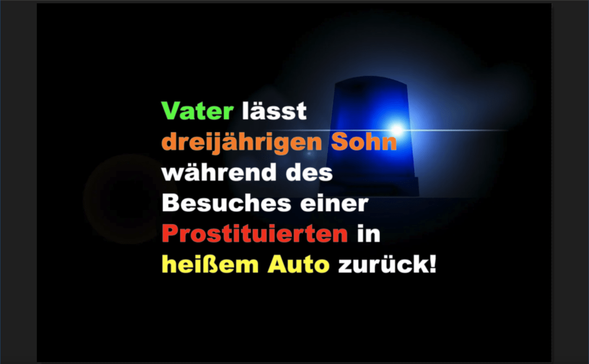Skandal in Hagen: Vater lässt dreijährigen Sohn während des Besuches einer Prostituierten in heißem Auto zurück!
