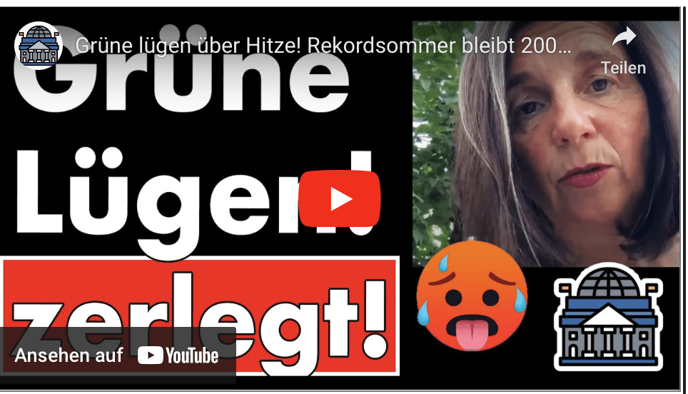Grüne lügen über Hitze! Rekordsommer bleibt 2003! Forschung: Städte 10°C wärmer! Datenmanipulation