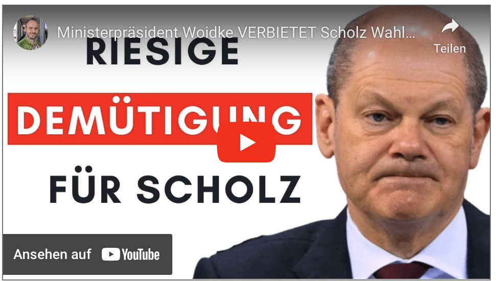 Ministerpräsident Woidke VERBIETET Scholz Wahlkampf in Brandenburg!