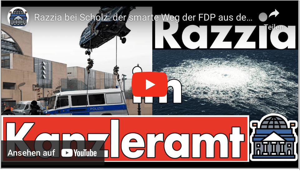 Razzia bei Scholz: der smarte Weg der FDP aus der Ampel! Generalbundesanwalt zerlegt die Regierung!