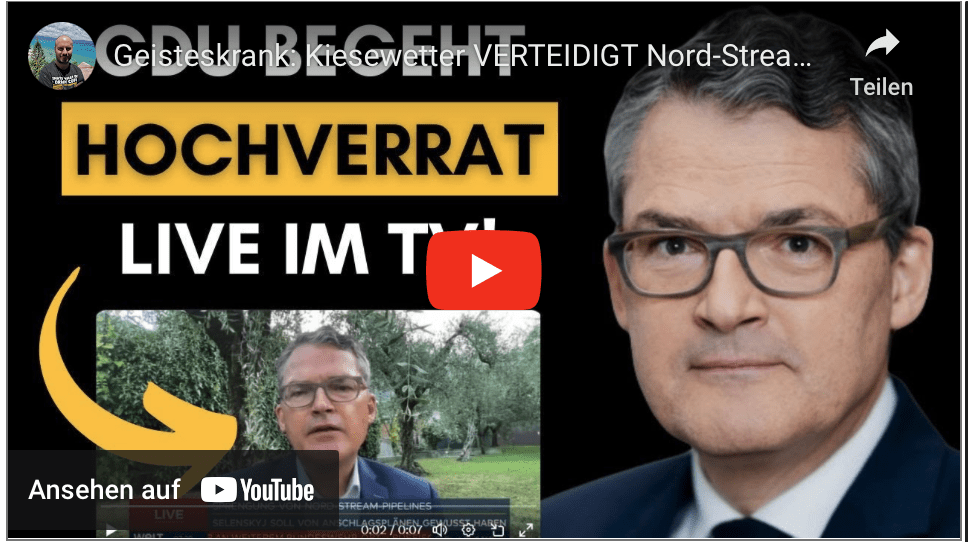 Geisteskrank: Kiesewetter VERTEIDIGT Nord-Stream Täter!