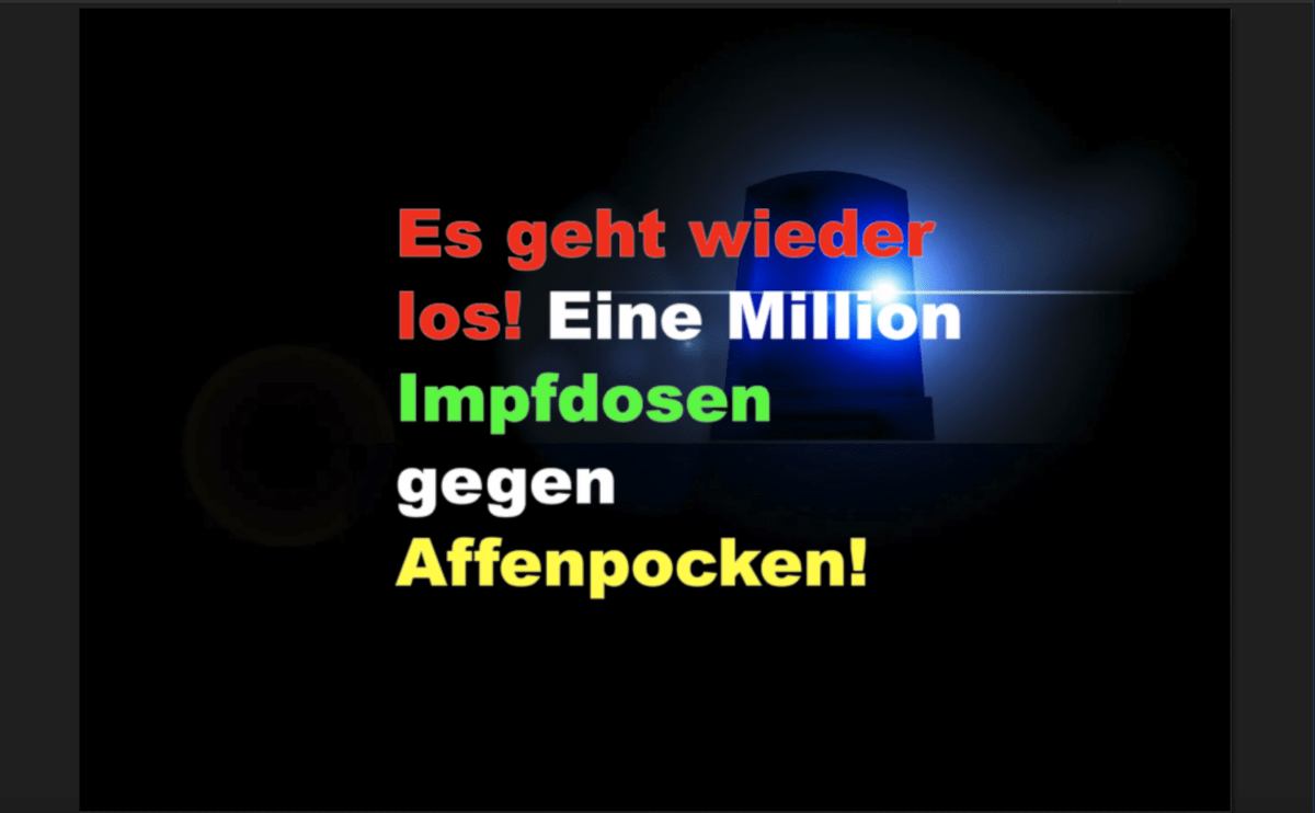 Es geht wieder los! Eine Million Impfdosen gegen Affenpocken!