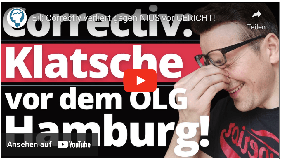 Eil: Correctiv verliert gegen NIUS vor GERICHT!