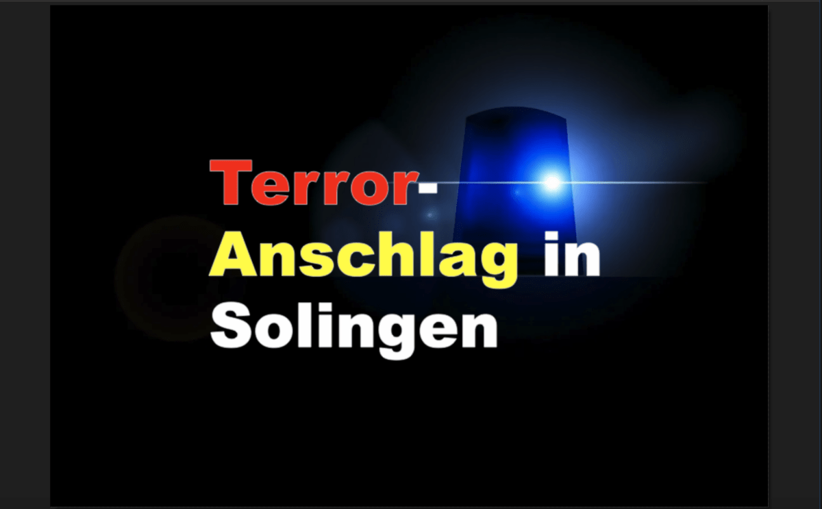 Terror-Anschlag in Solingen – Messerangriff bei Stadtfest – Drei Tote und mehrere Schwerverletzte
