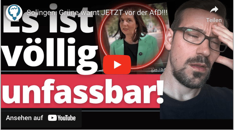 Solingen: Grüne warnt JETZT vor der AfD!!!