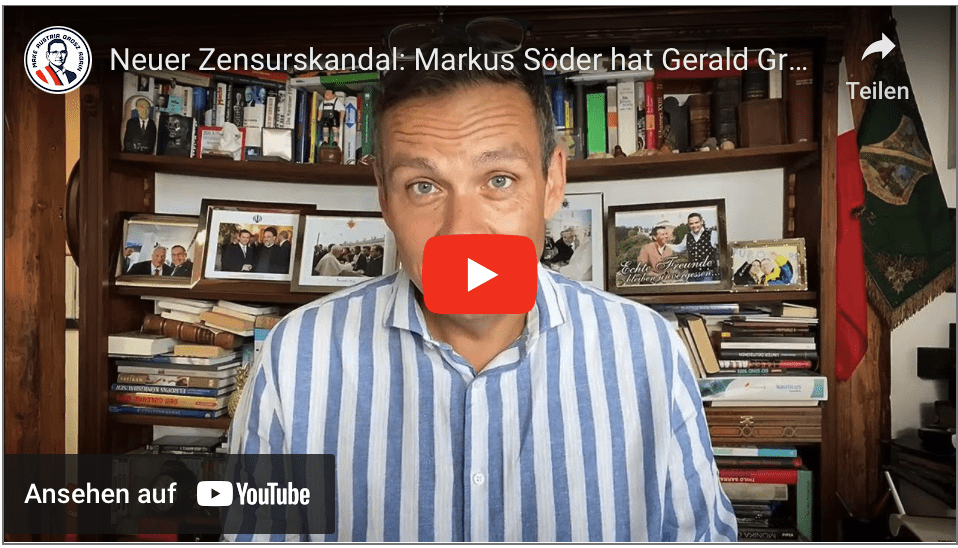 Neuer Zensurskandal: Markus Söder hat Gerald Grosz ein weiteres Mal angezeigt!