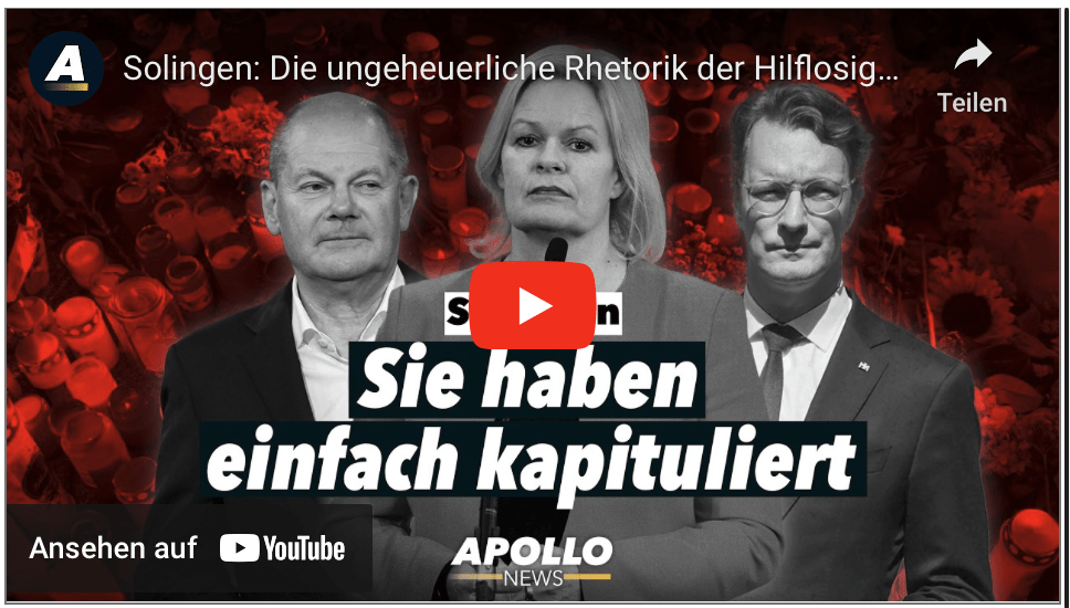 Solingen: Die ungeheuerliche Rhetorik der Hilflosigkeit!