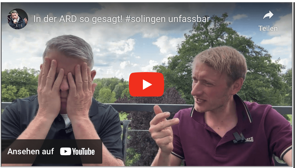In der ARD so gesagt! #solingen unfassbar!