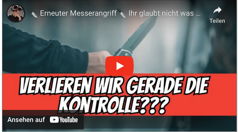 Erneuter Messerangriff Ihr glaubt nicht was die Tagesschau berichtet..