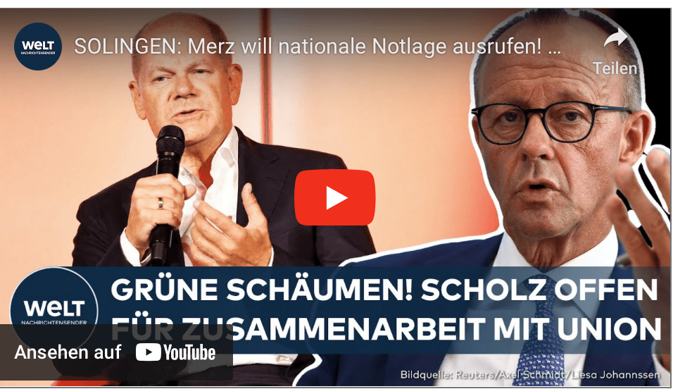 SOLINGEN: Merz will nationale Notlage ausrufen! Grüne sträuben sich gegen Migrationspakt mit Union!