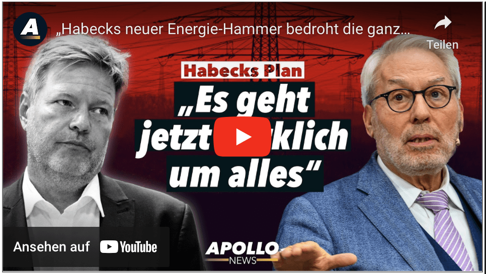 „Habecks neuer Energie-Hammer bedroht die ganze Industrie“: Fritz Vahrenholt im Interview
