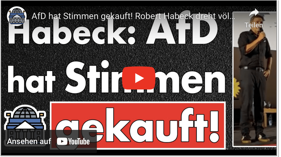 AfD hat Stimmen gekauft! Robert Habeck dreht völlig durch! Er trollt die eigenen Wähler!
