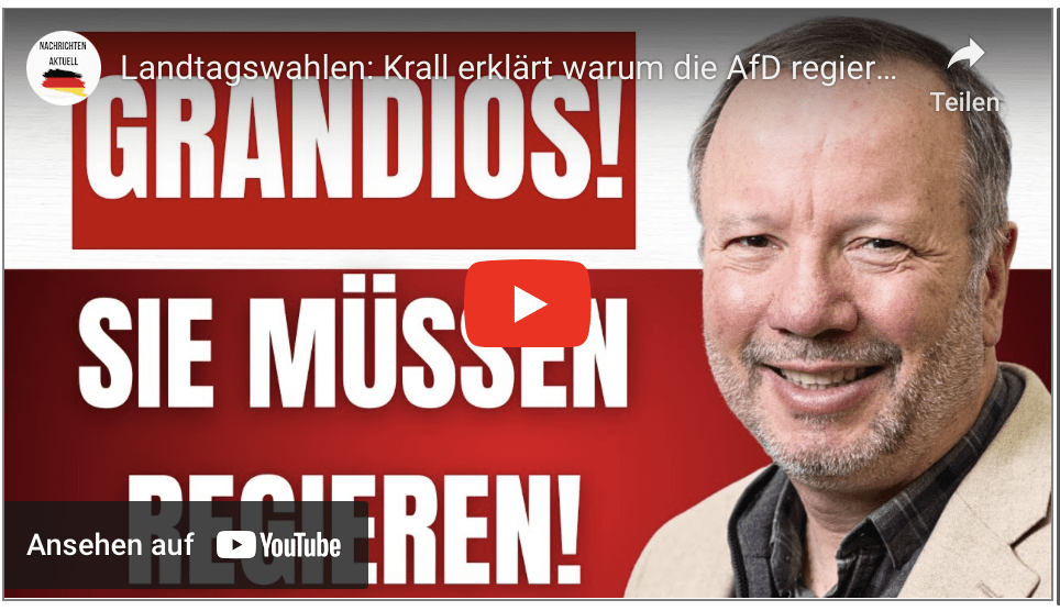 Landtagswahlen: Krall erklärt warum die AfD regieren muss!
