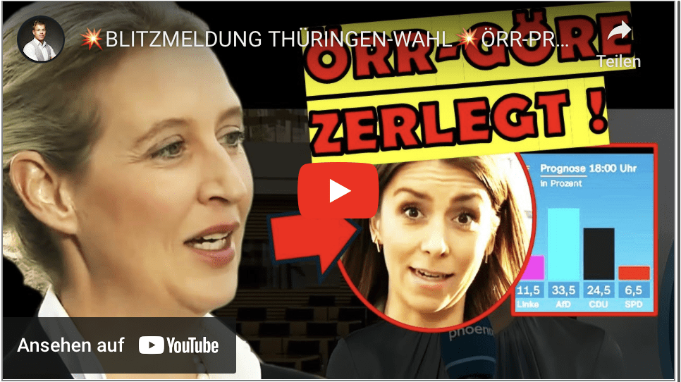BLITZMELDUNG THÜRINGEN-WAHL ÖRR-PRAKTIKANTIN VON ALICE WEIDEL KOMPLETT ZERLEGT