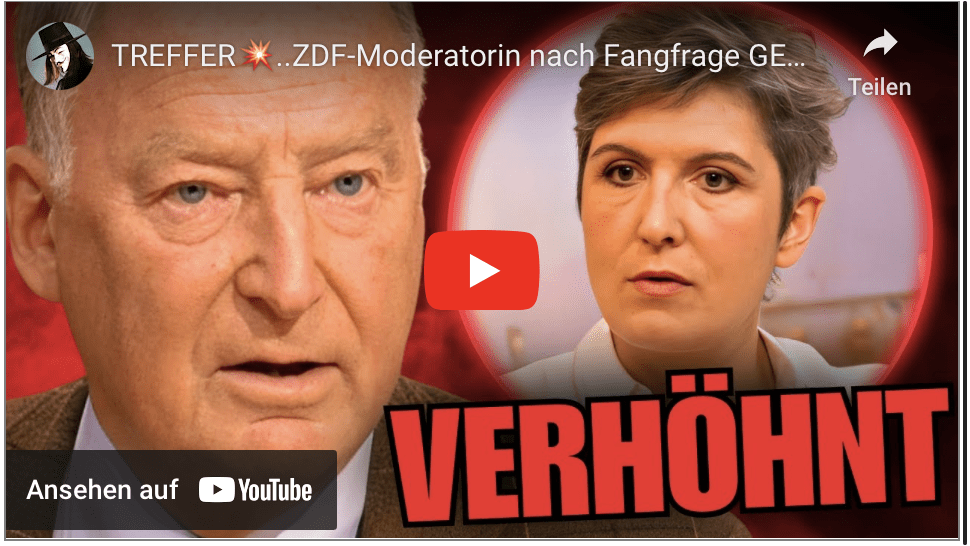 TREFFER…..ZDF-Moderatorin nach Fangfrage GEFEUERT!