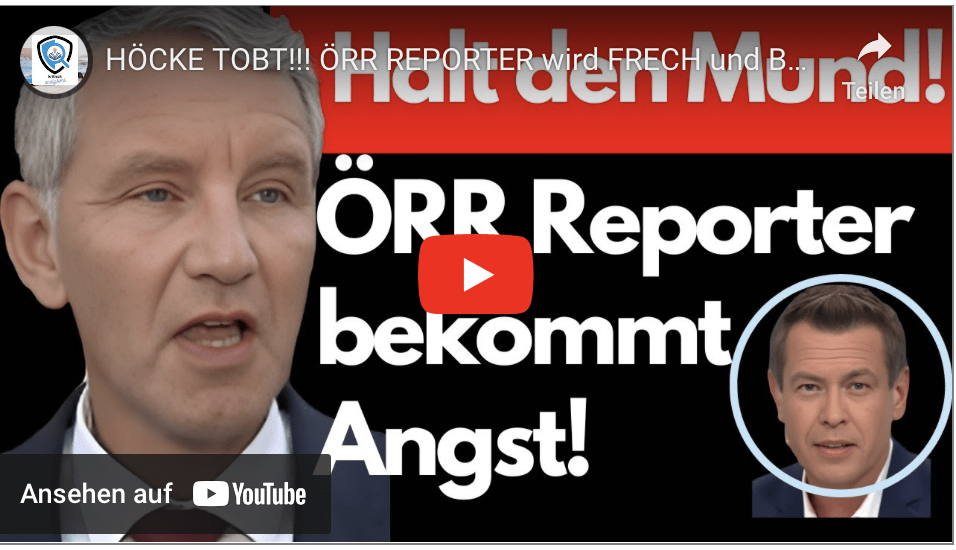 HÖCKE TOBT!!! ÖRR REPORTER wird FRECH und BEKOMMT SEINE QUITTUNG