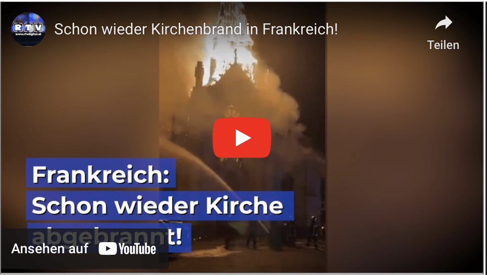 Schon wieder Kirchenbrand in Frankreich!