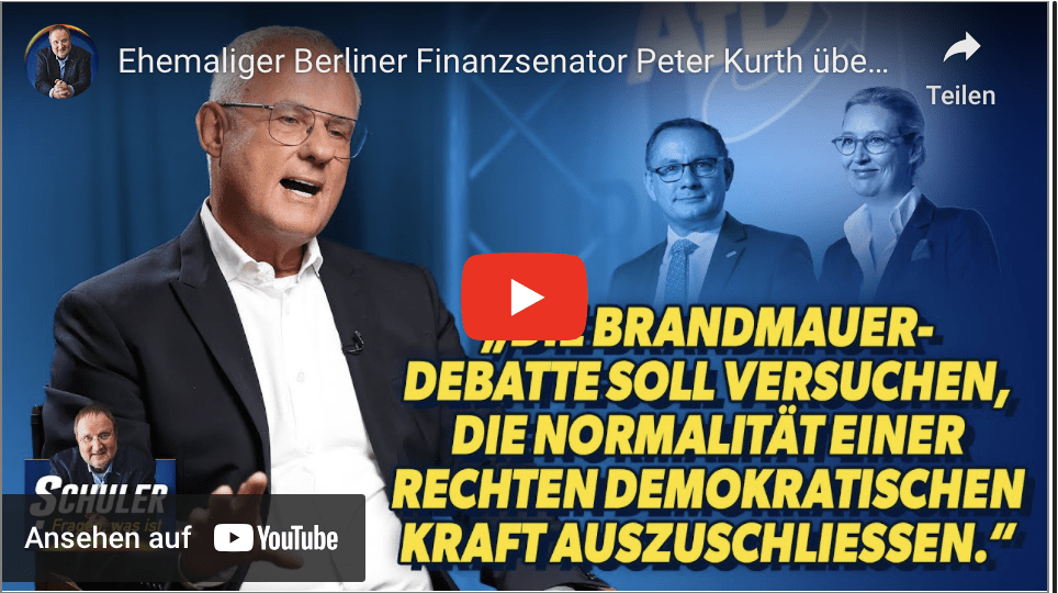Ehemaliger Berliner Finanzsenator Peter Kurth über die Kampagnen gegen die AfD