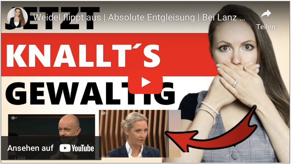 Weidel flippt aus | Absolute Entgleisung | Bei Lanz Erklärung?