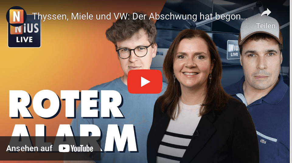 Thyssen, Miele und VW: Der Abschwung hat begonnen | NIUS Live am 04. September 2024