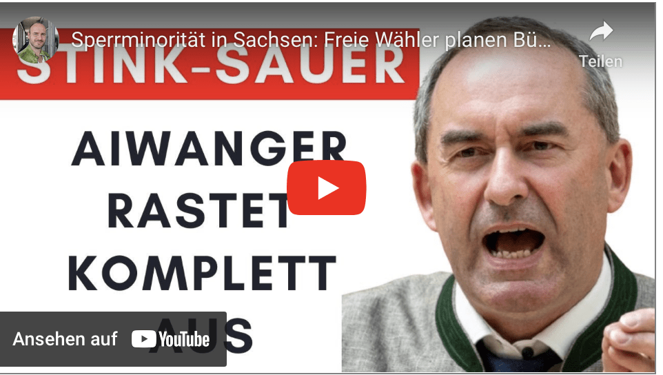 Sperrminorität in Sachsen: Freie Wähler planen Bündnis mit AfD!