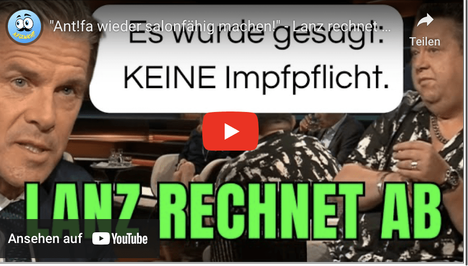 „Ant!fa wieder salonfähig machen!“ – Lanz rechnet mit Corona-Regierung ab!