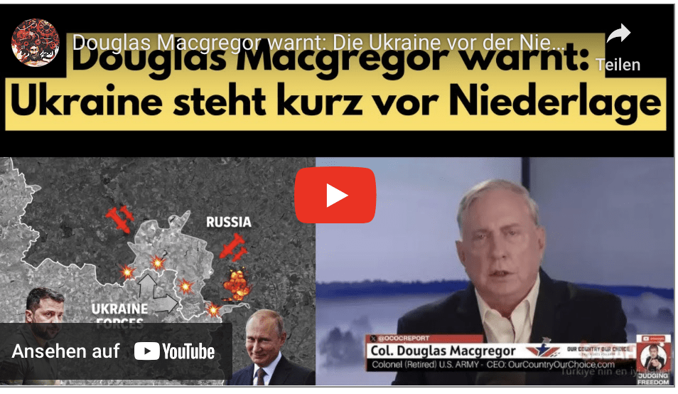 Douglas Macgregor warnt: Die Ukraine vor der Niederlage – Russlands Armee rückt unerbittlich vor!