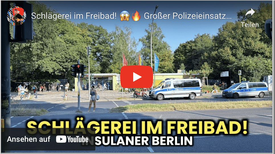 Schlägerei im Freibad!  Großer Polizeieinsatz in Berlin Steglitz!