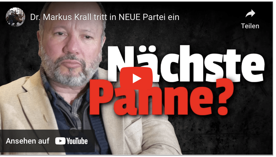 Dr. Markus Krall tritt in NEUE Partei ein