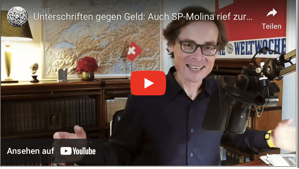 Unterschriften gegen Geld: Auch SP-Molina rief zur Wahlfälschung auf – unbehelligt – Weltwoche Daily