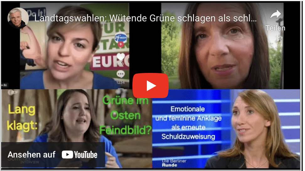 Landtagswahlen: Wütende Grüne schlagen als schlechte Verlierer um sich. Selbstkritik? Fehlanzeige!