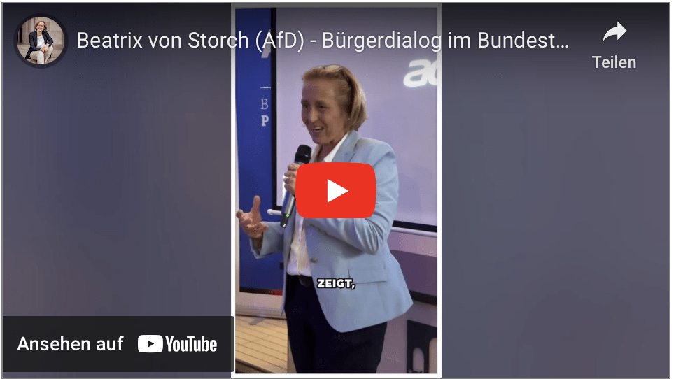 Beatrix von Storch (AfD) – Bürgerdialog im Bundestag: Meinungsfreiheit und Sicherheit retten!