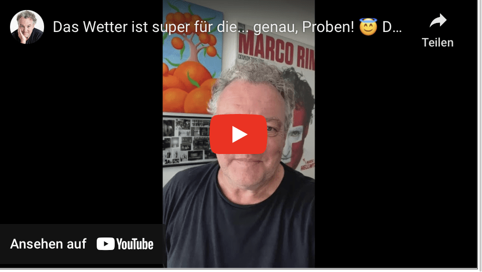 Das Wetter ist super für die… genau, Proben!  Denn bald geht’s los!