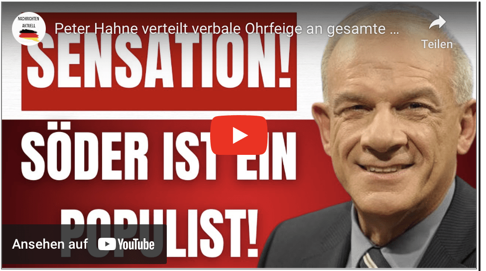 Peter Hahne verteilt verbale Ohrfeige an gesamte CDU & SÖDER!