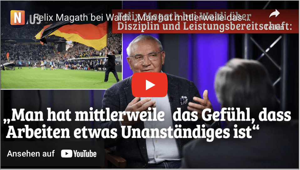 Felix Magath bei Waldi: „Man hat mittlerweile das Gefühl, dass Arbeiten etwas Unanständiges ist“