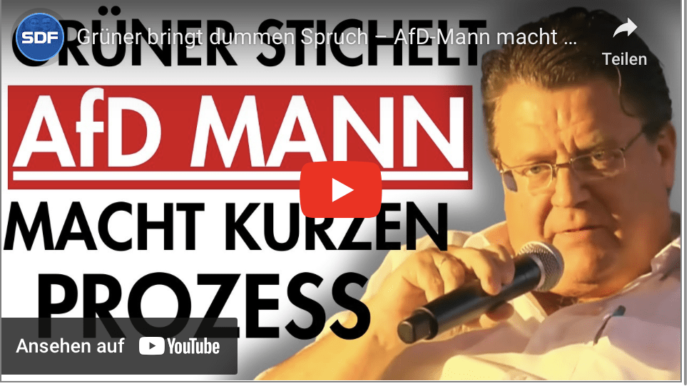 Grüner bringt dummen Spruch – AfD-Mann macht kurzen Prozess!