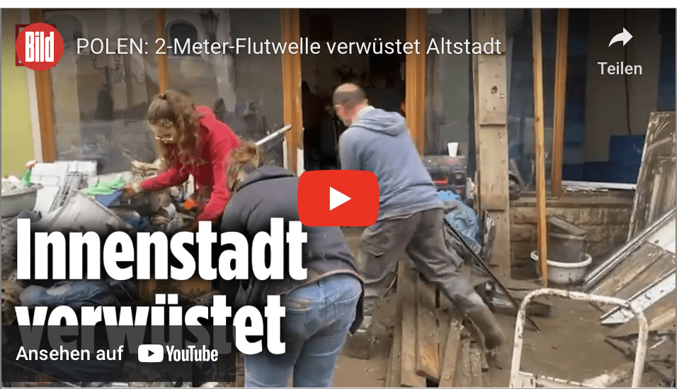 POLEN: 2-Meter-Flutwelle verwüstet Altstadt