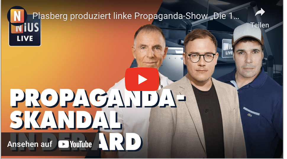 Plasberg produziert linke Propaganda-Show „Die 100“ in der ARD | NIUS Live am 18. September 2024