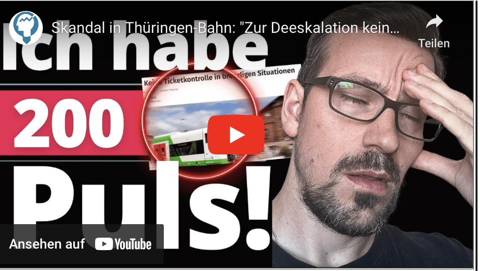 Skandal in Thüringen-Bahn: „Zur Deeskalation keine Ticket-Kontrollen“!