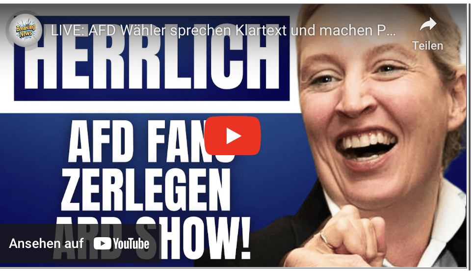 LIVE: AFD Wähler sprechen Klartext und machen Publikum sprachlos!