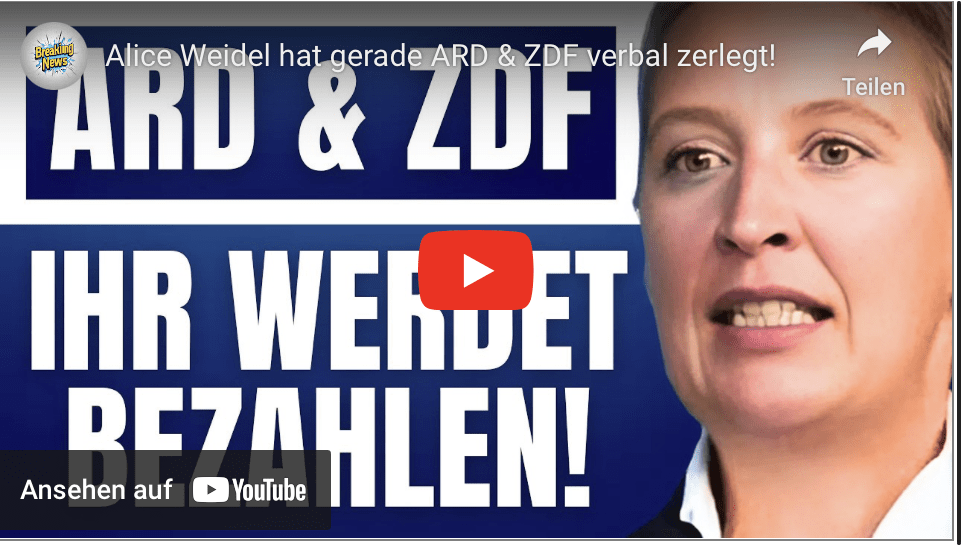 Alice Weidel hat gerade ARD & ZDF verbal zerlegt!