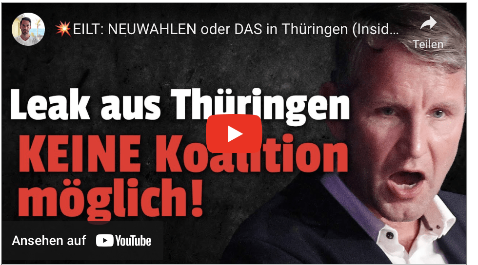 EILT: NEUWAHLEN oder DAS in Thüringen (Insider Info)