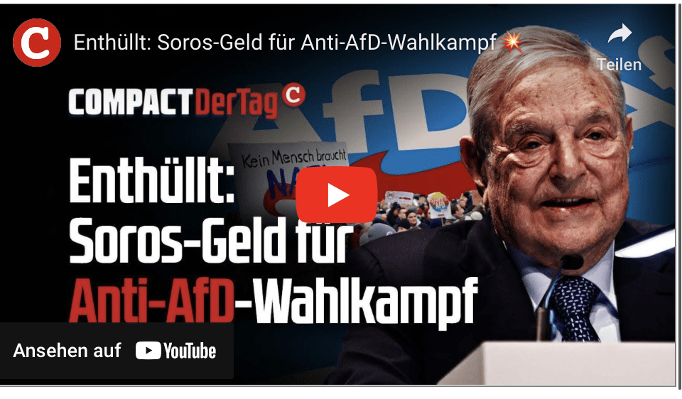 Enthüllt: Soros-Geld für Anti-AfD-Wahlkampf